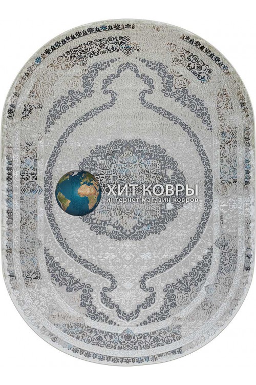Турецкий ковер Roma 37906B Голубой овал